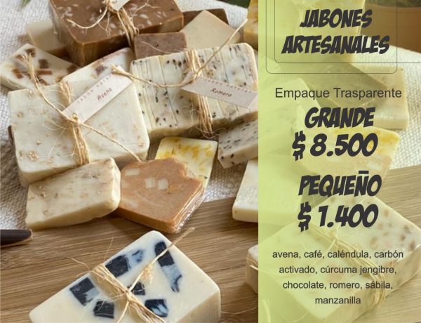 Jabón Artesanal Empaque Transparente Pequeño